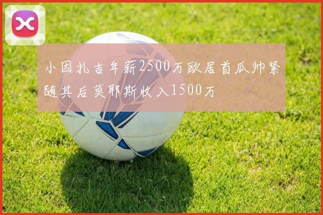 小因扎吉年薪2500万欧居首瓜帅紧随其后莫耶斯收入1500万